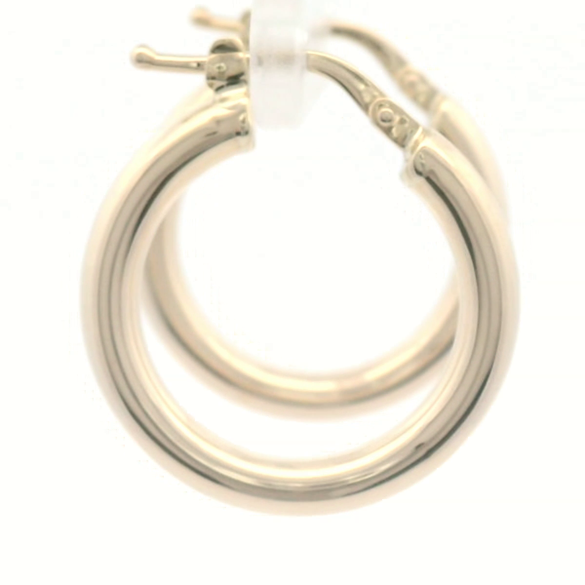 9ct YG Hollow Hoop Earrings 15mm