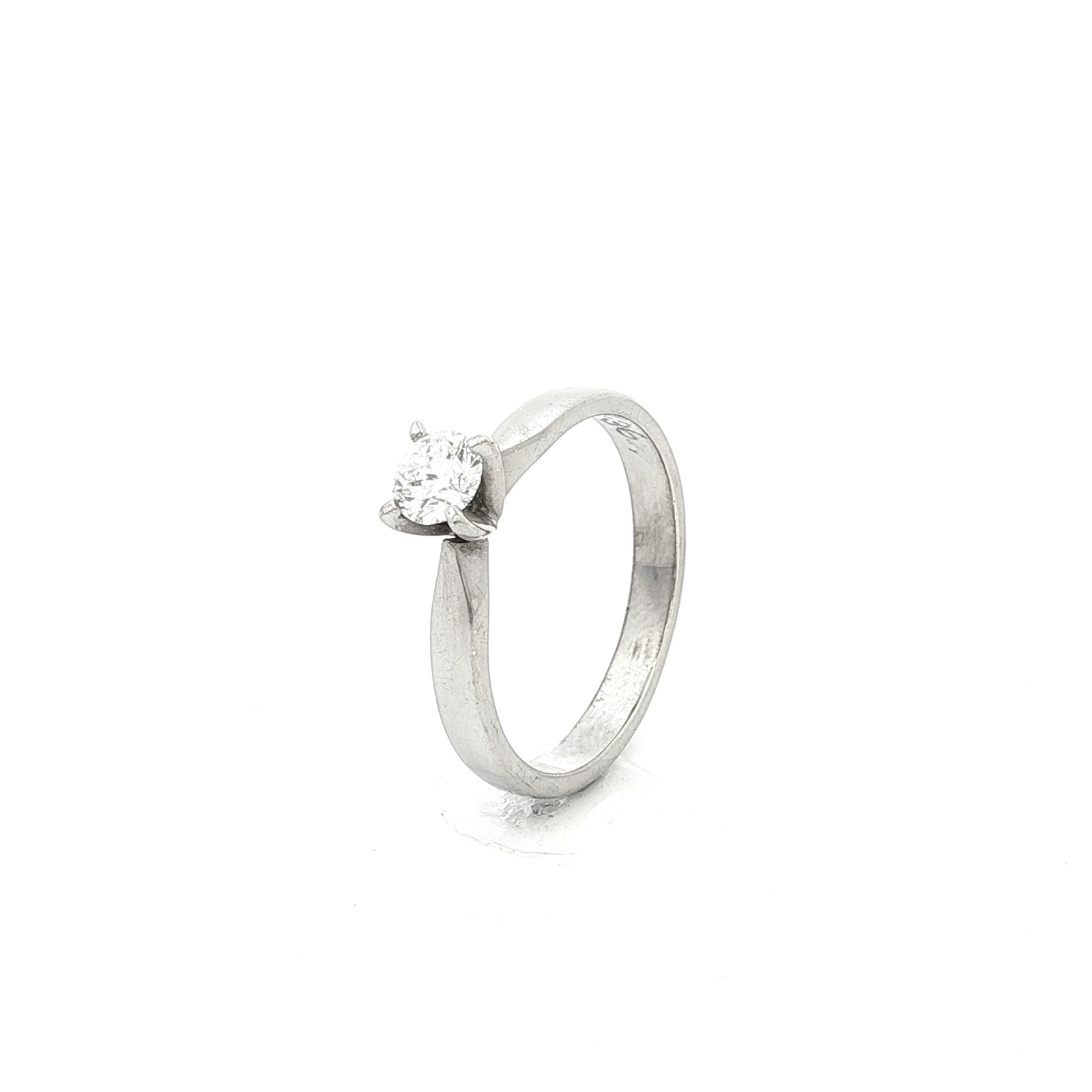 Diamon Set in White Gold Engagement Ring