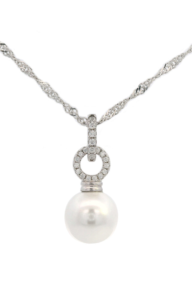 GEORGINI ADAGIO PEARL DUO PENDANT SILVER
