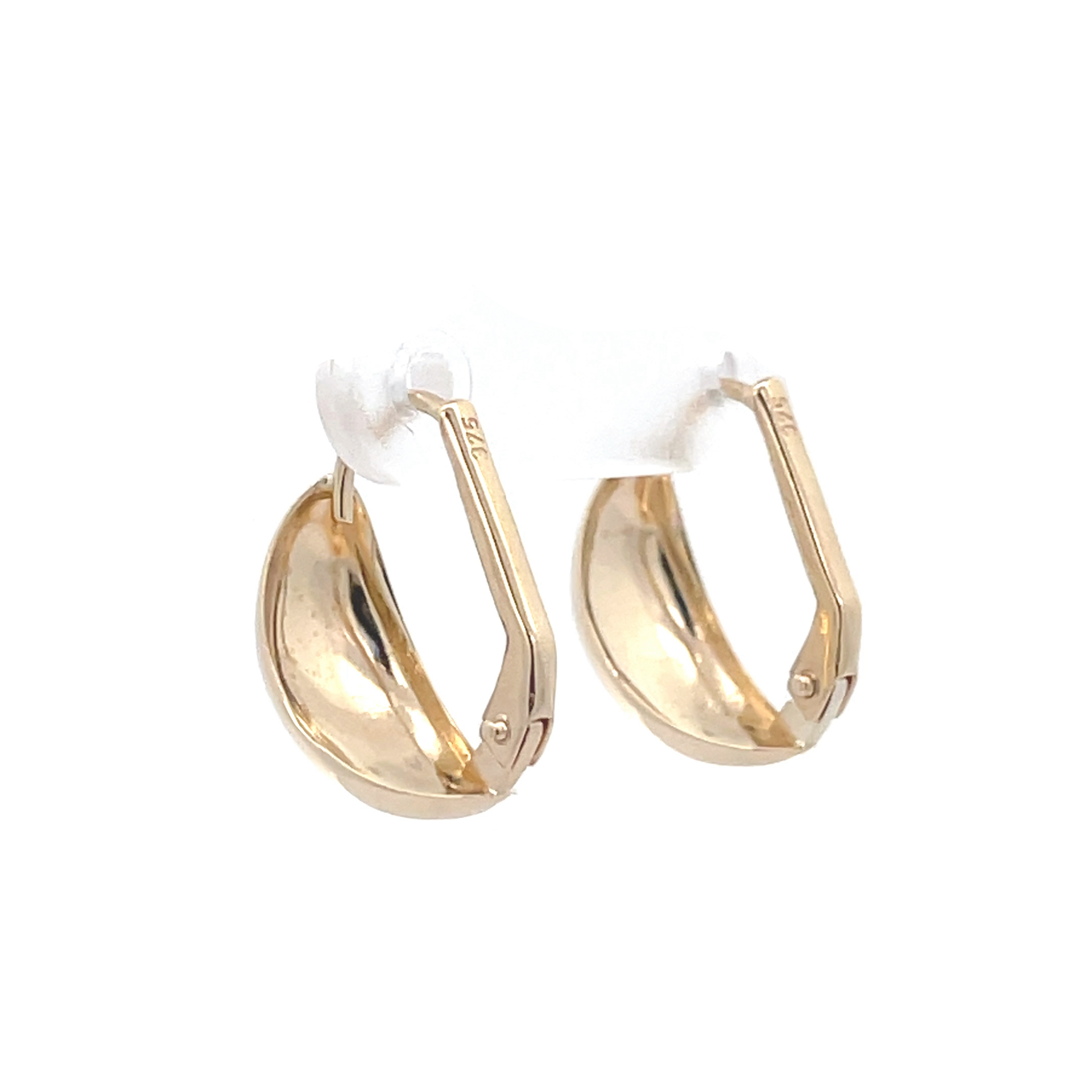 Grad Clip Post Earring in Yellow Gold