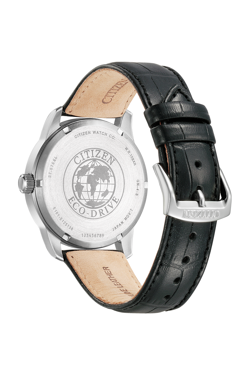 Citizen | Classic White Dial Leather Strap Watch