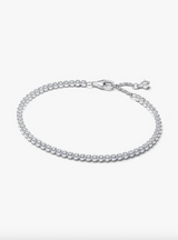 14k gold-plated tennis bracelet with clear cubic zirconia