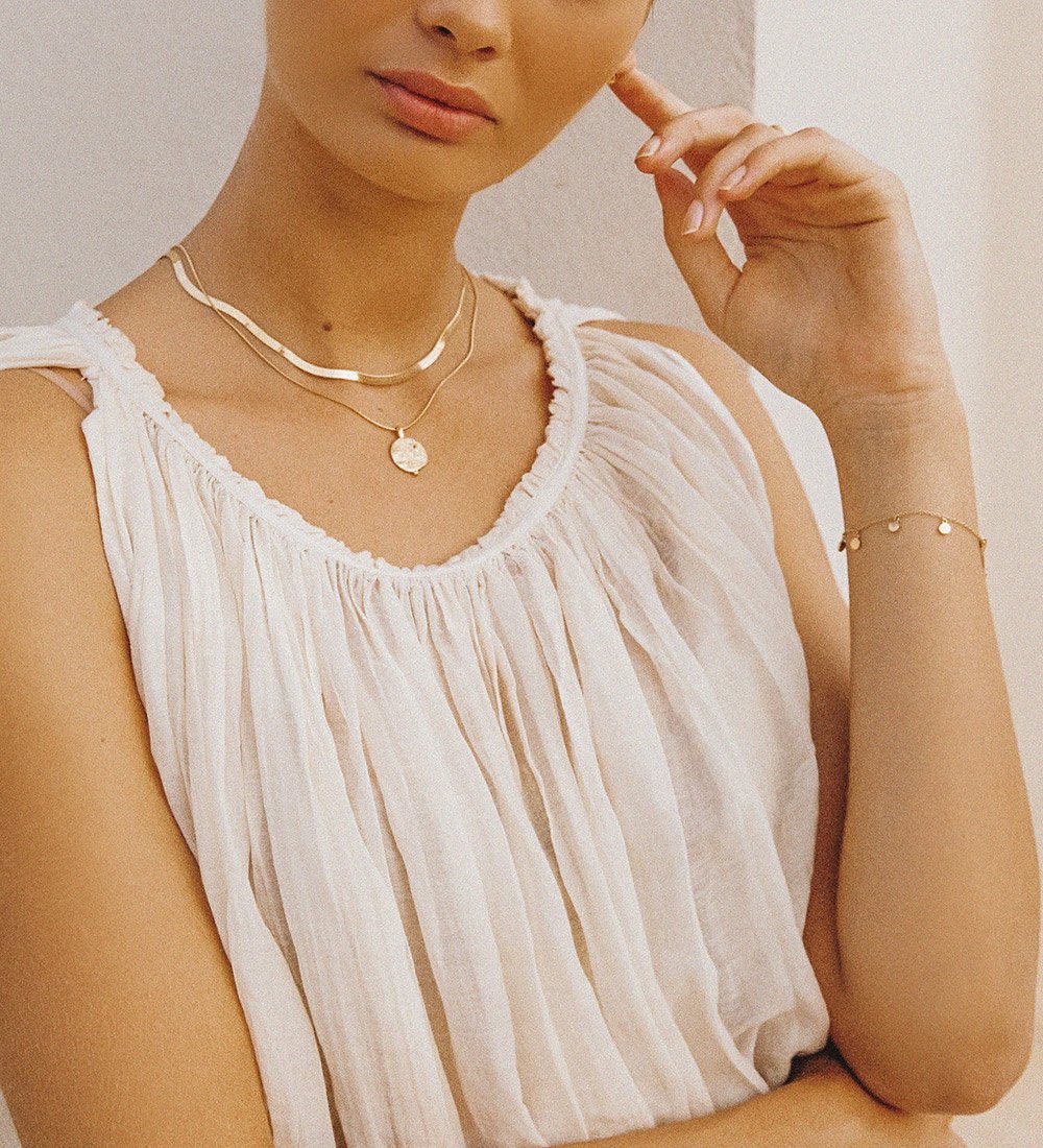 Kirstin Ash Rose Gold Vermeil Herringbone Chain