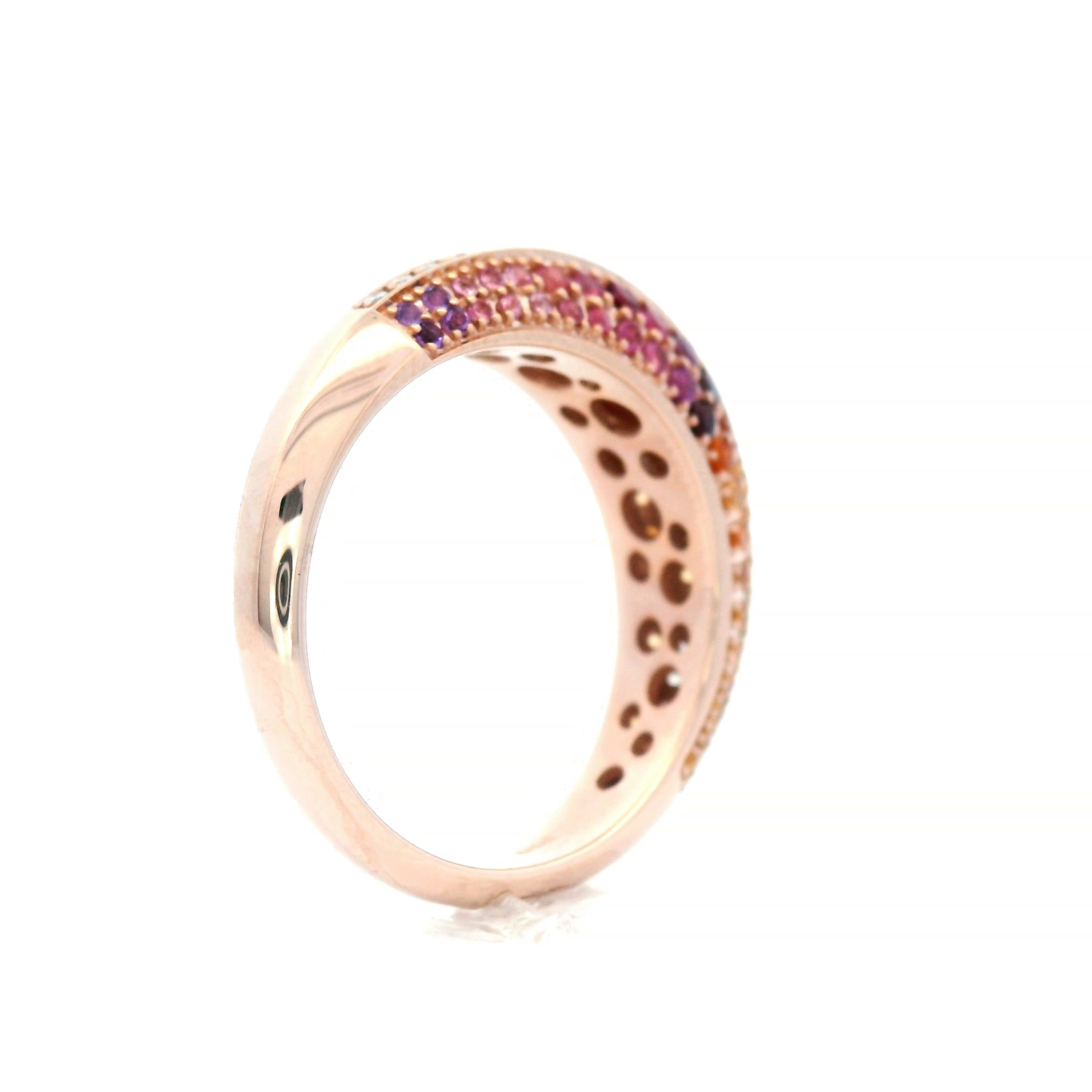 Natural  Gemstone and Diamond Dress Ring set in Rose Gold
