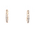 Diamond Set Huggie Earrings in Rose Gold