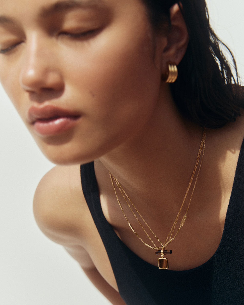 Kirstin Ash Tigers Eye Pendant Necklace