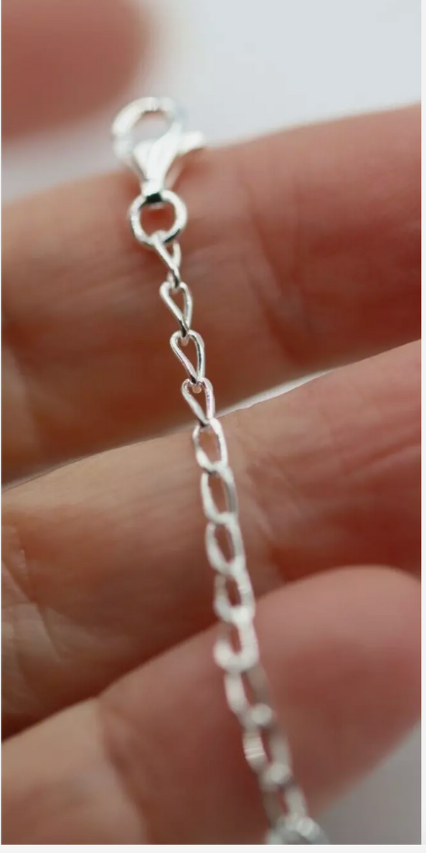 Sterling Silver Diamond Cut Long Curb Extender
