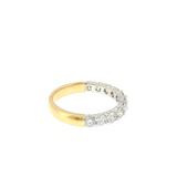 18K Yellow Gold and White Gold Diamond Ring