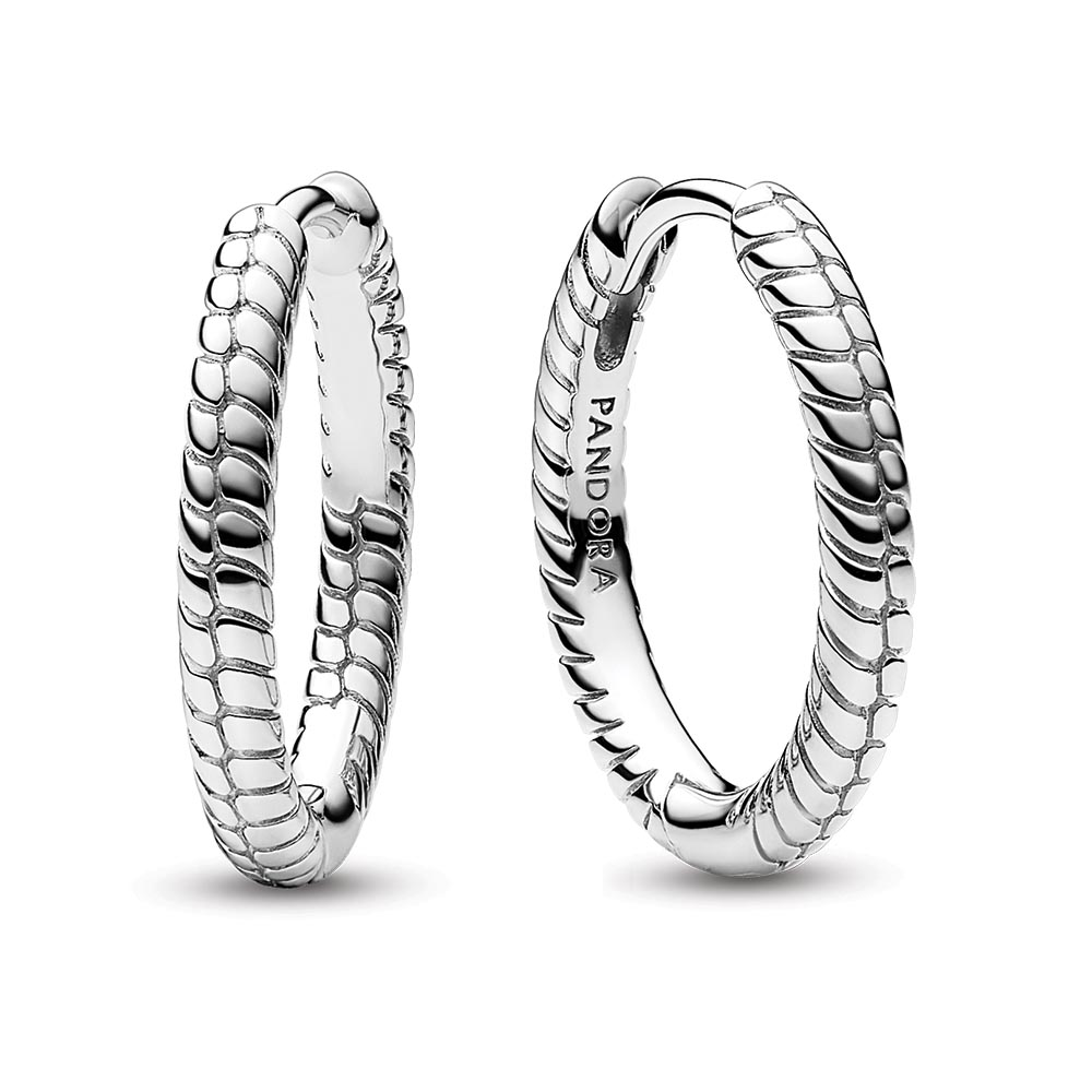 Pandora Moments Small Charm Hoop Earrings