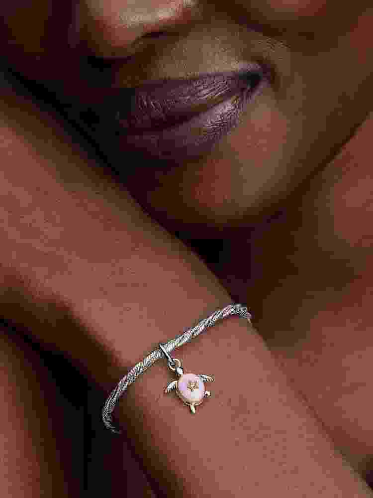 Pandora 2026 Pink Sea Turtle Lab-grown Diamond Dangle Charm