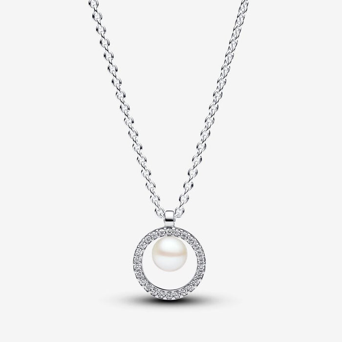 Treated Freshwater Cultured Pearl & Pavé Collier Necklace