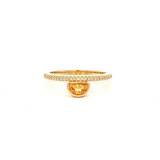 Citrine and Diamond Dress Ring in Yellow Gold