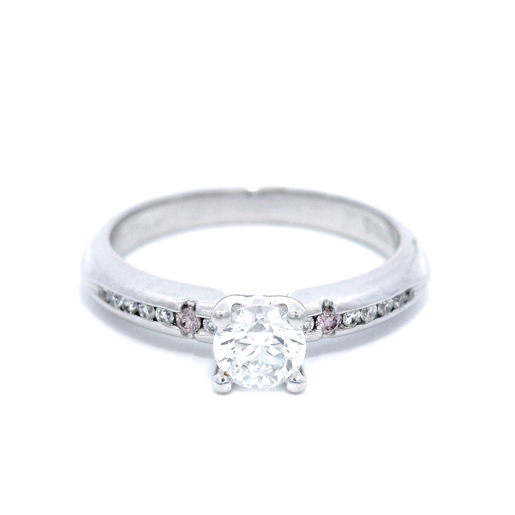 Diamond Solitaire Ring in White Gold