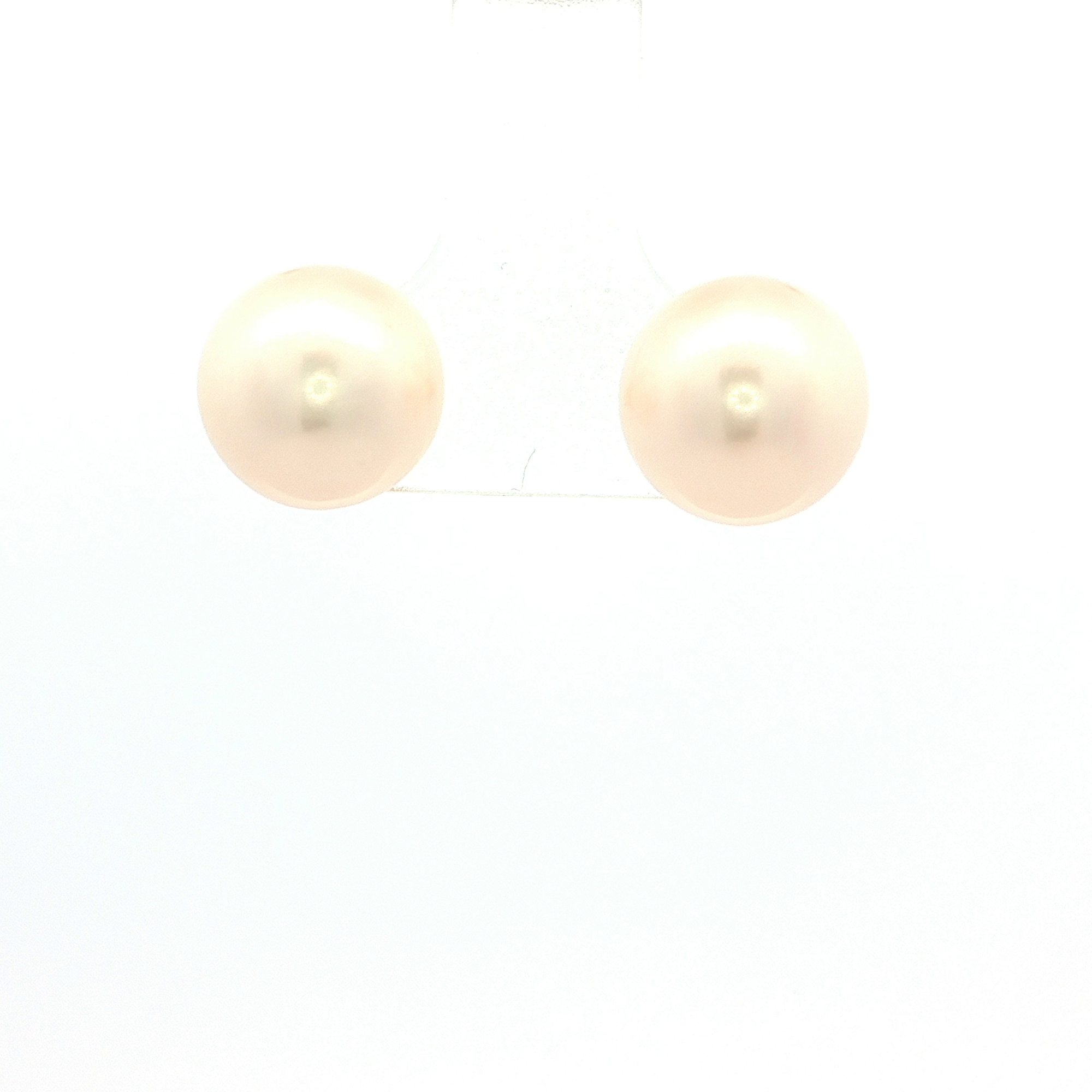 The Cosmic Moon Studs 9.5-10mm Pearl
