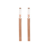 Bronzallure Alba Carré Natural Stones Pendant Earrings White Lace Agate