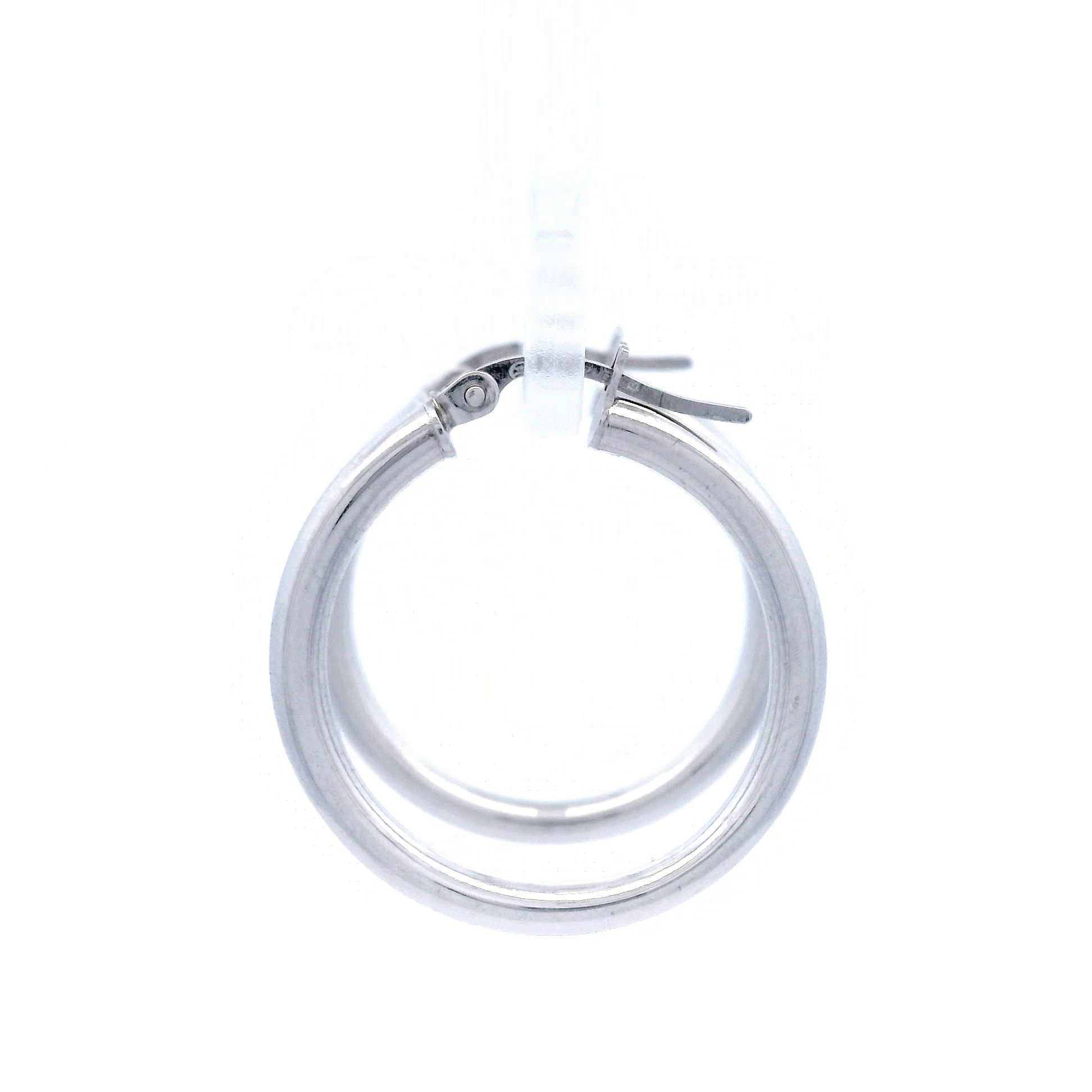 Plain Round Tube Hoop Earring 20mm Diameter