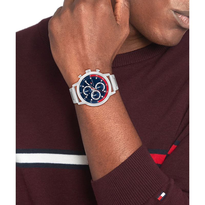 Tommy Hilfiger Stainless Steel Blue Dial Multi-function Men's Watch