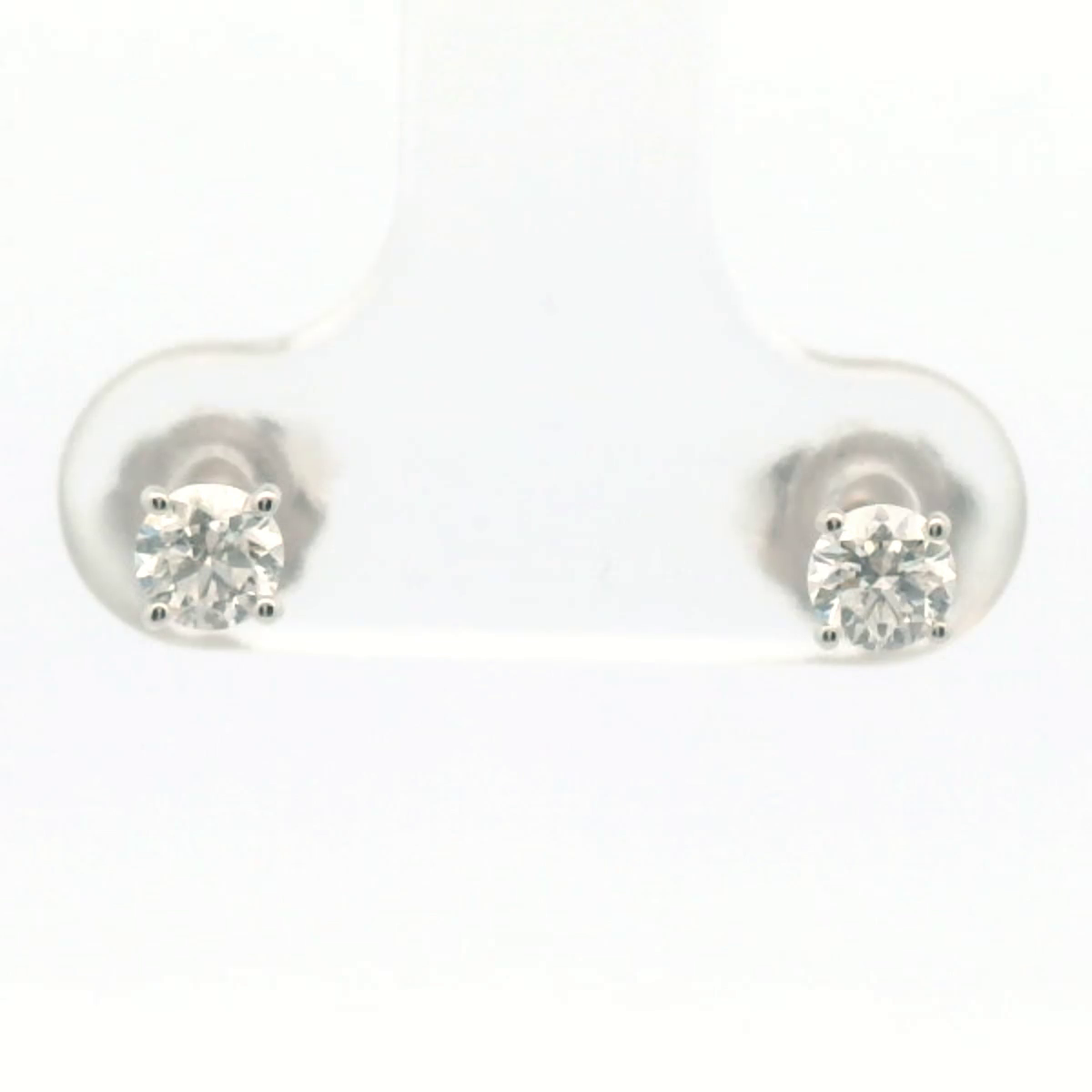Diamond Stud Earrings set in 18 carat White Gold