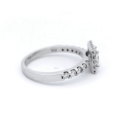Square Shaped Diamond with Shoulder Set in White Gold