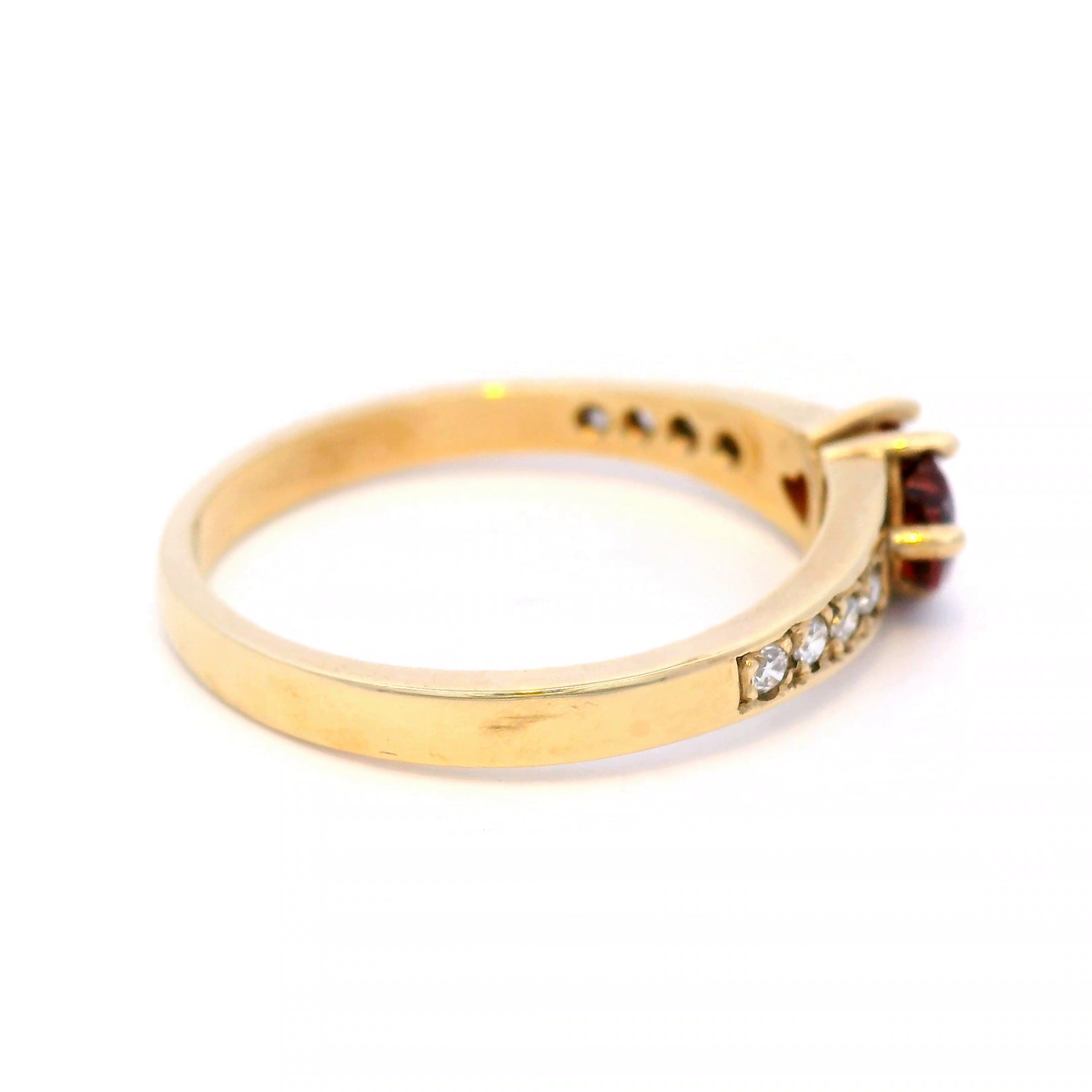 Hanh Finished Garnet And Diamond Dress Ring