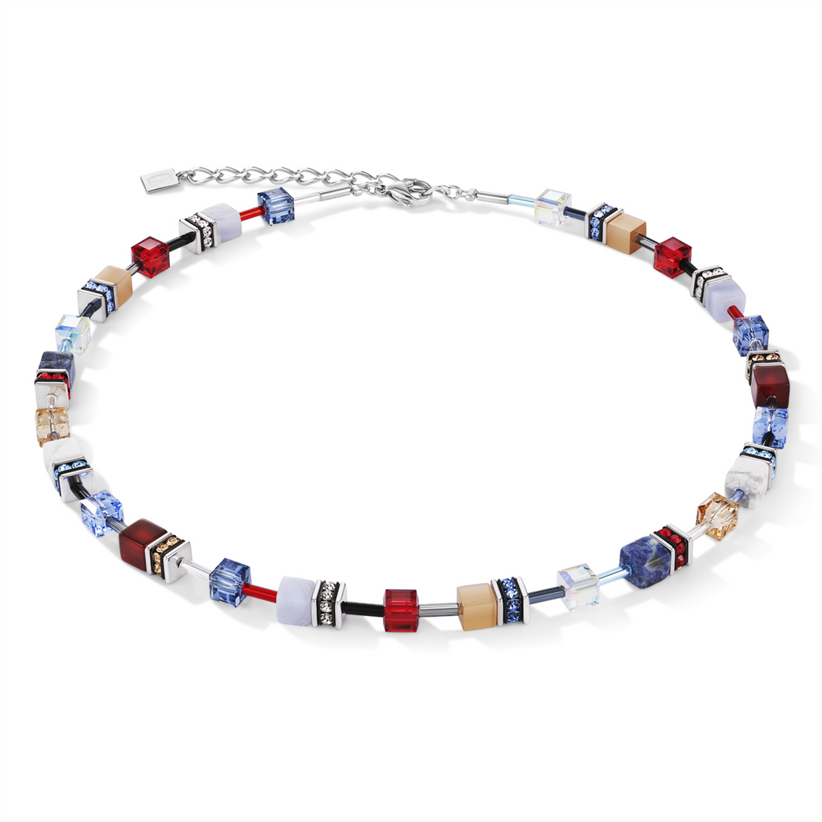 COEUR DE LION Collier Femme Acier Argenté &amp; Cristal Swarovski Multicolore