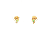 Pear Emerald Earring in Yellow Gold