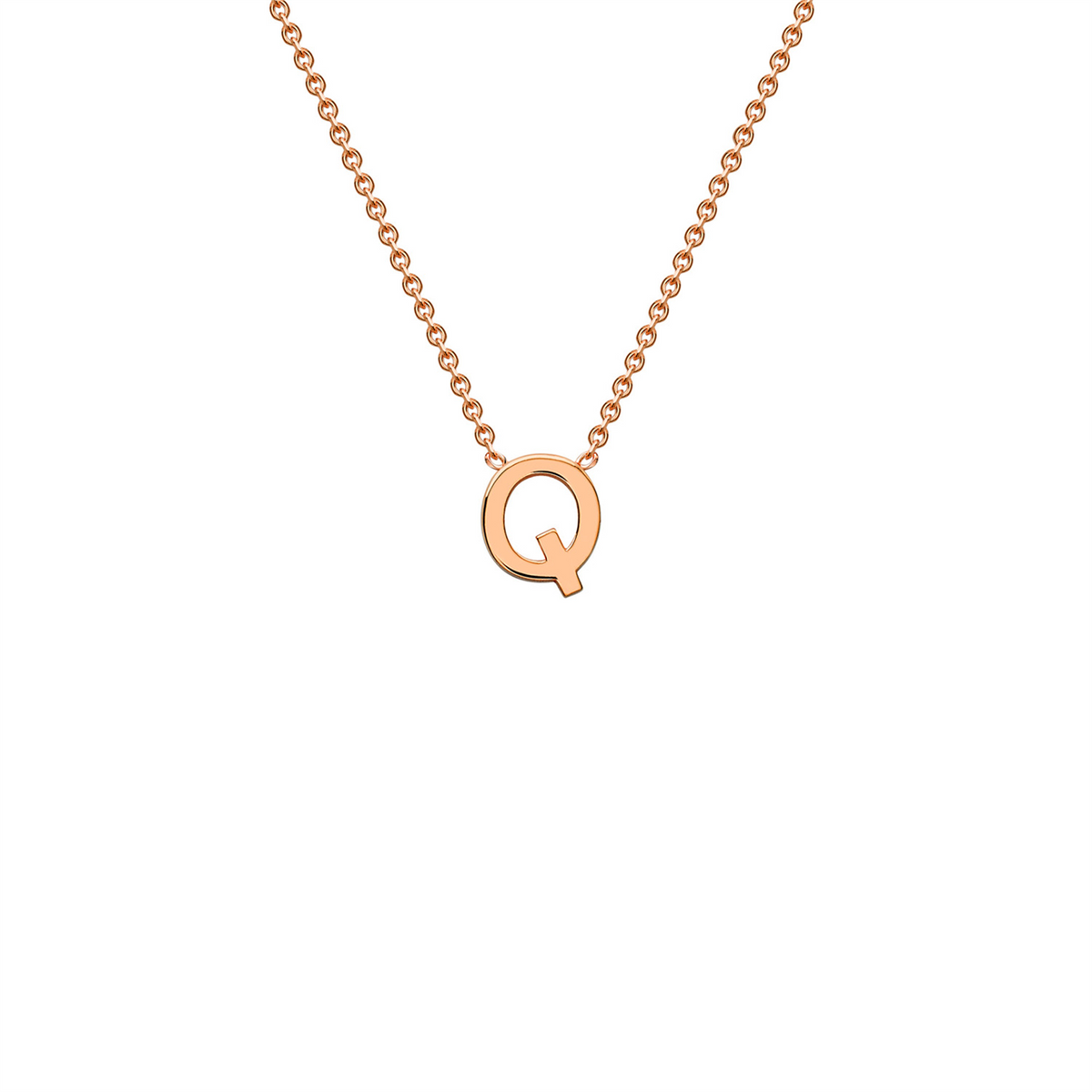 9ct Yellow Gold Petite Initial Necklace - D