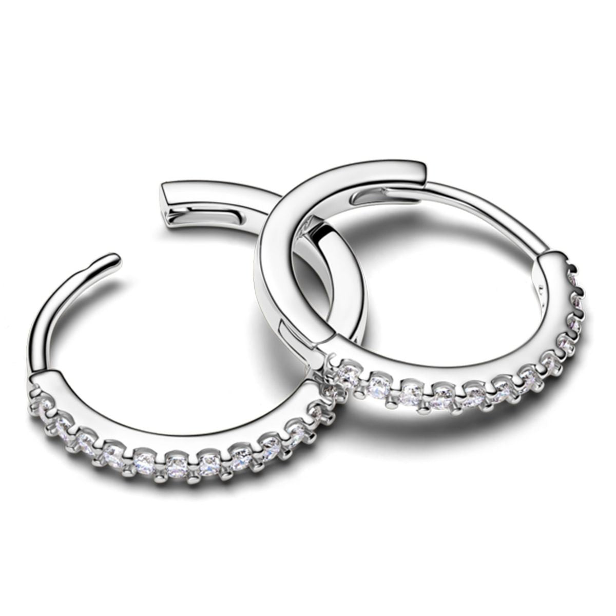 Pandora Glowing Mini Wave Hoop Earrings