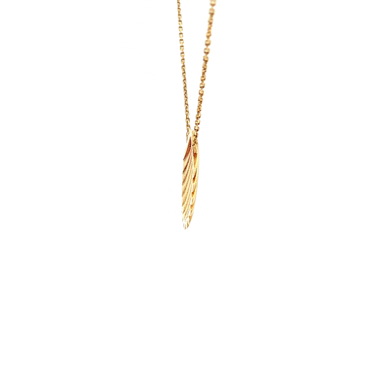 Clam Shell Necklace in Yellow Gold