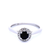 Sapphire and Diamond Halo Dress Ring in White Gold