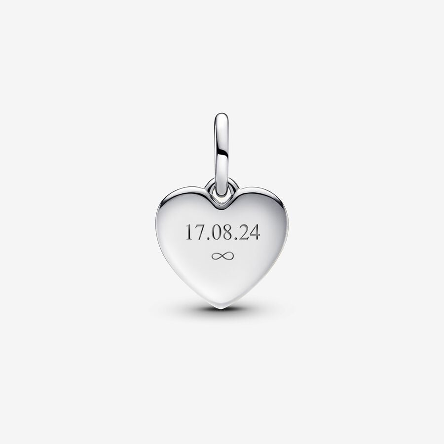 Pandora Engravable Love Heart Dangle Charm