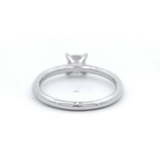 Princess Cut Solid Diamond Engagement Ring in White Gold