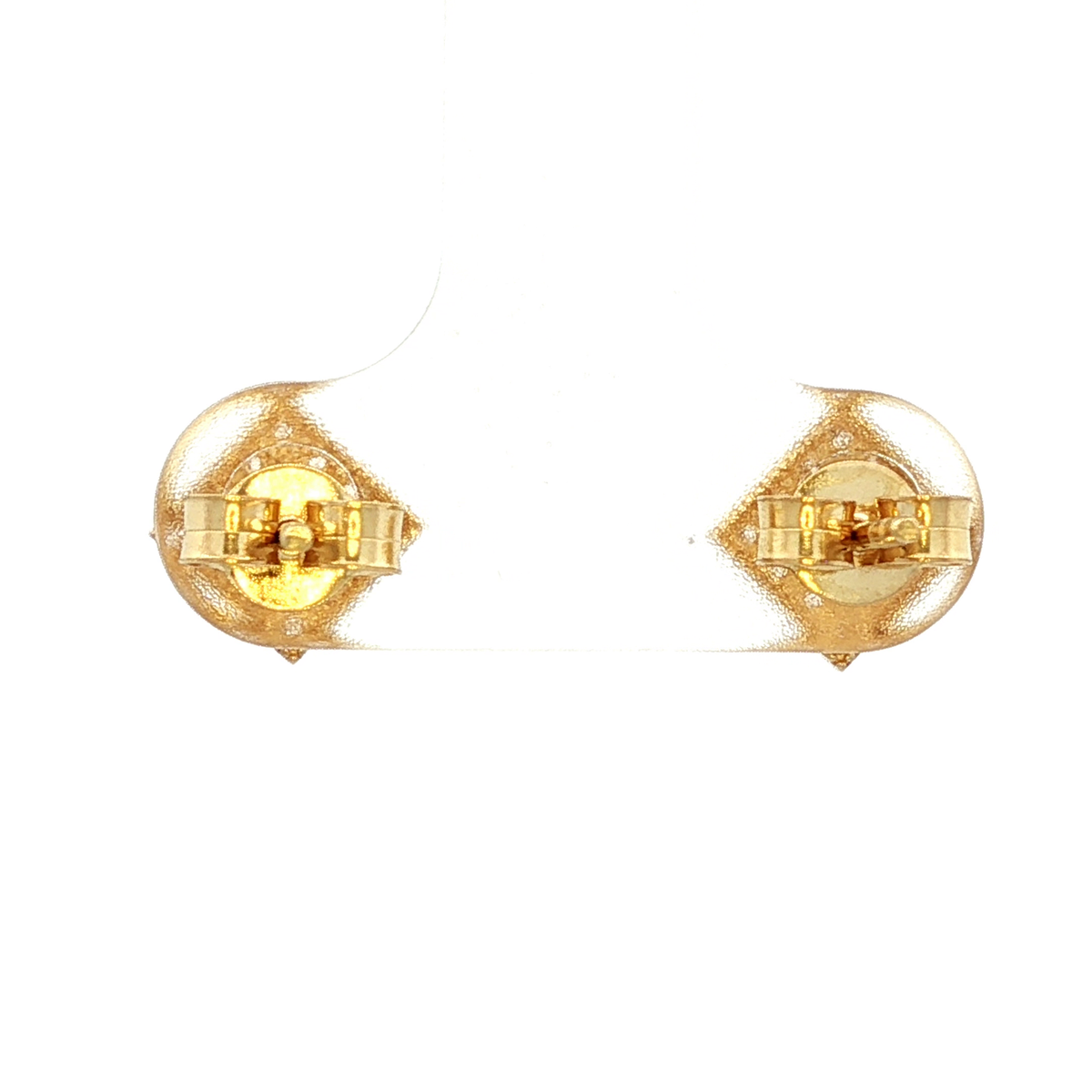 Square Stud Earrings in Yellow Gold