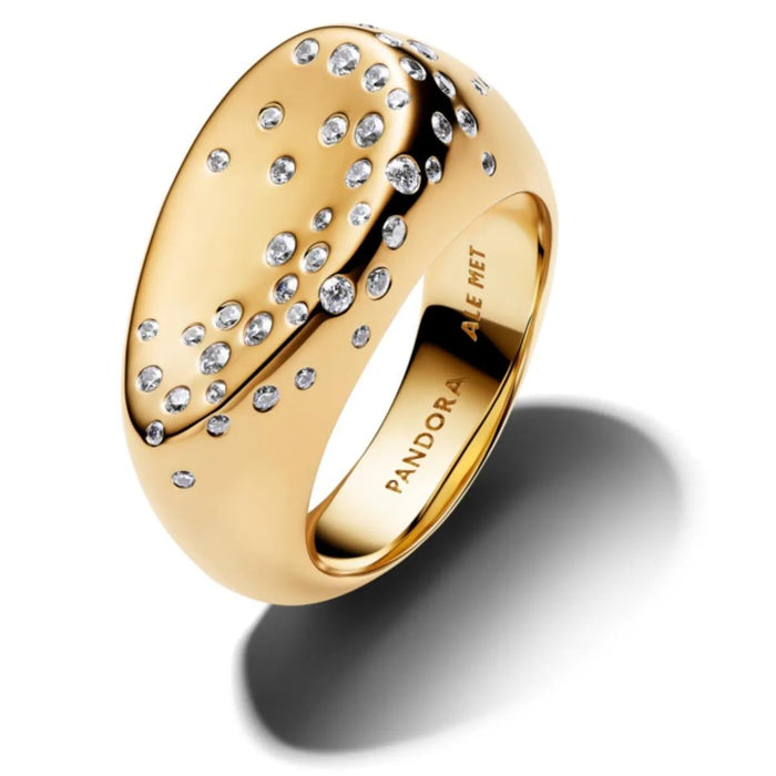 Pandora Oval Dome Seal Ring with Pandora Stones