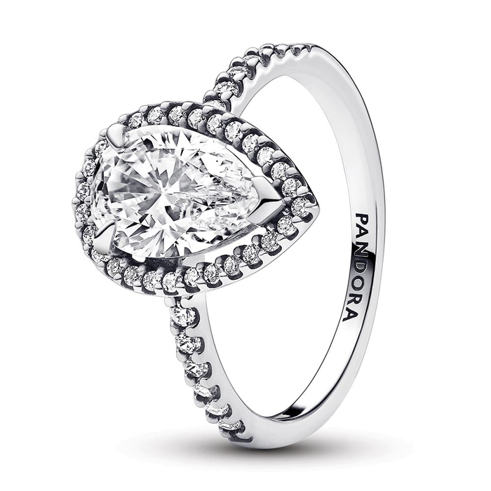 Pandora Sparkling Pear Halo Ring