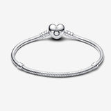 Heart Clasp Silver Bracelet
