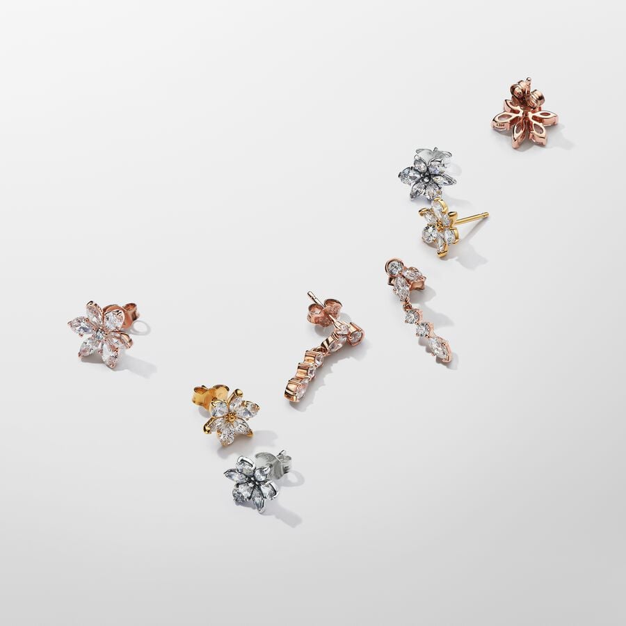 Pandora Sparkling Herbarium Cluster Drop Earrings