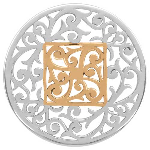 Nikki Lissoni Square Fantasy Large Silver Coin