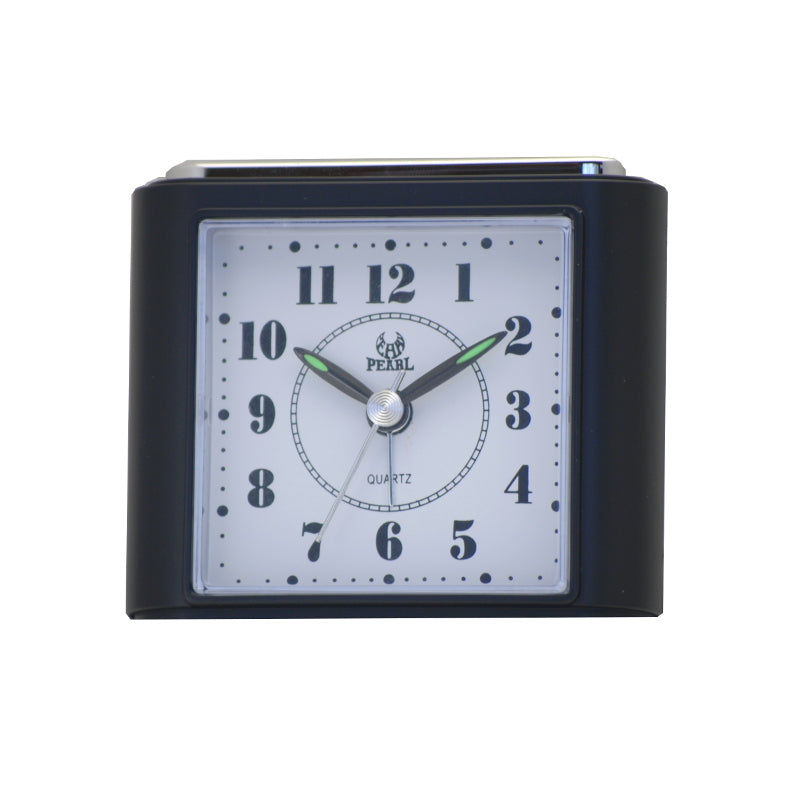 Pearl Time SquareTable Alarm Clock Black