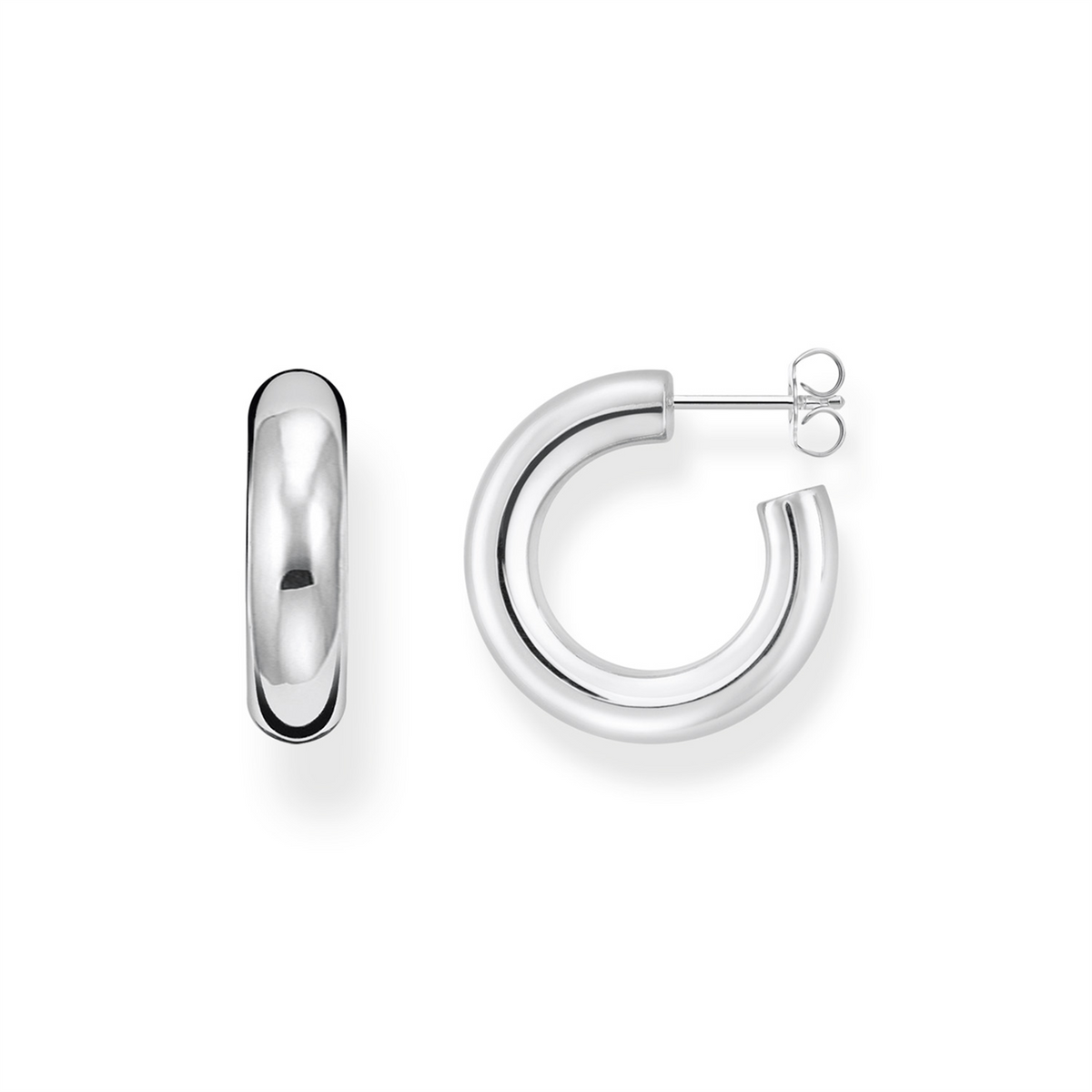 Thomas Sabo Chunky Hoop Earrings - Small Silver