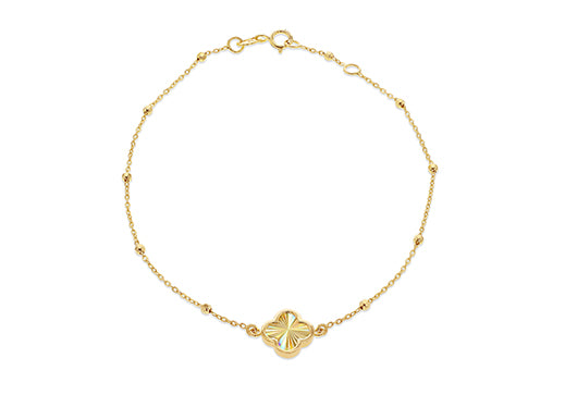 Rainbow Petal Bracelet In Yellow Gold