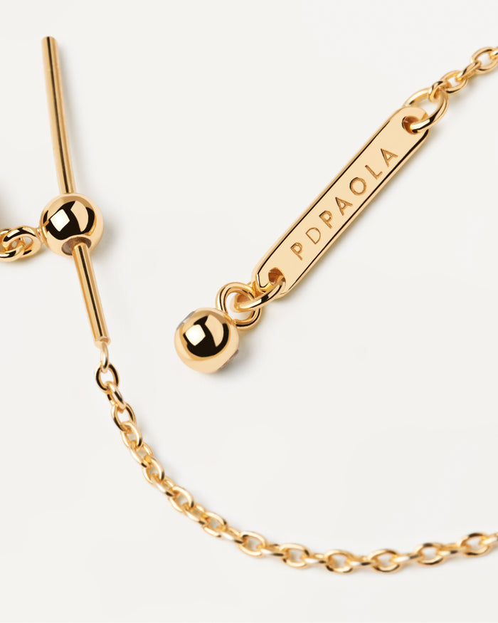 PDPaola Gold-Plated Charms Bracelet Necklace