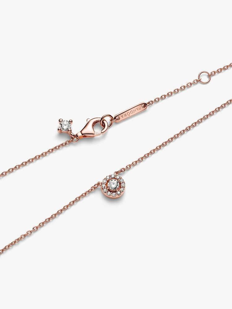 Pandora Round Pavé Halo Pendant Necklace