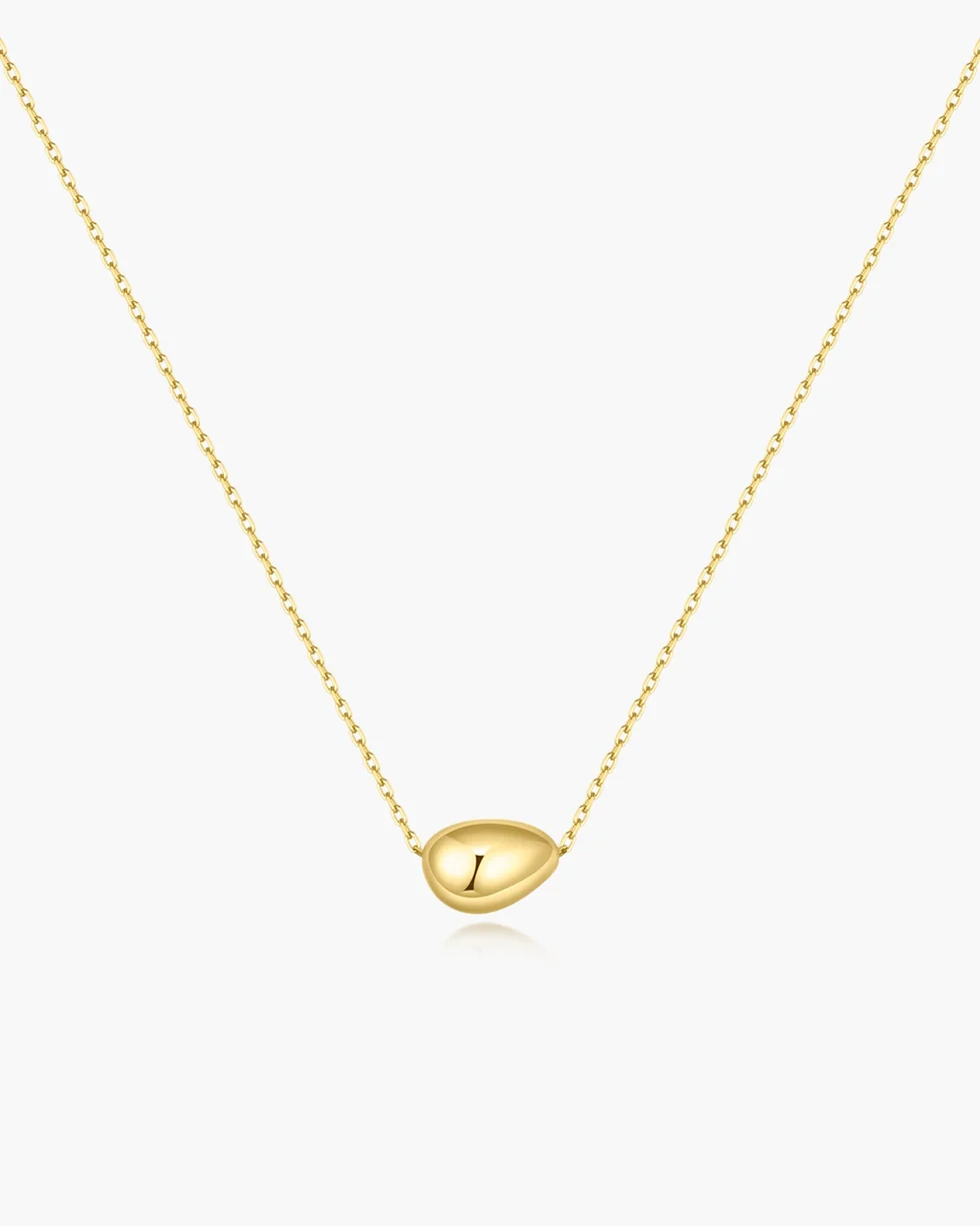 Ania Haie Gold-Plated Sterling Silver Organic Dome Pebble Necklace