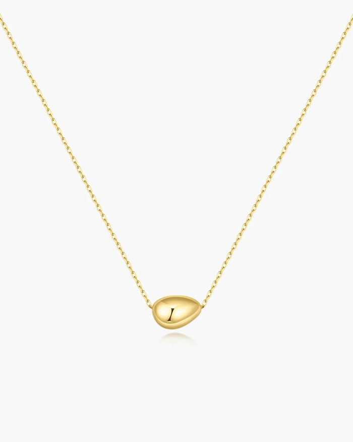Ania Haie Gold-Plated Sterling Silver Organic Dome Pebble Necklace