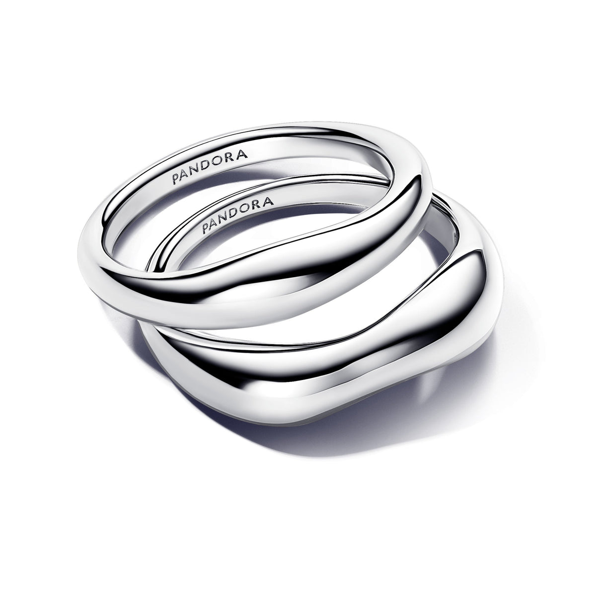 Pandora Organically Shaped Stacking Rings