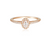 Georgini Aurora Glow Ring Rose Gold Size 9