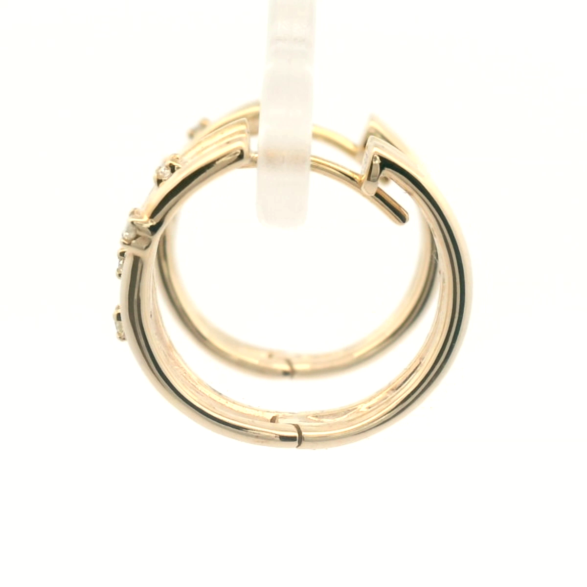 9 Carat Yellow Gold Huggie Diamond Earring