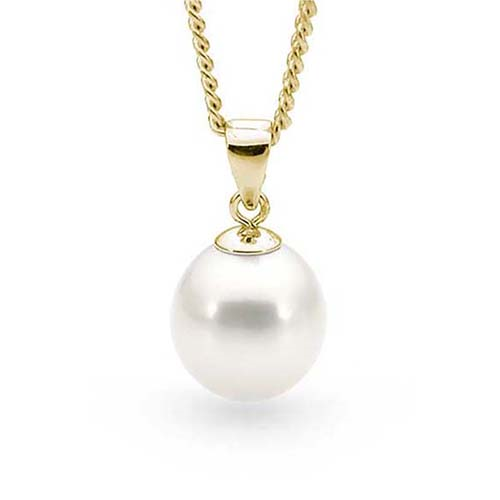9CT Yellow Gold 7.5-8mm FWP Pendant