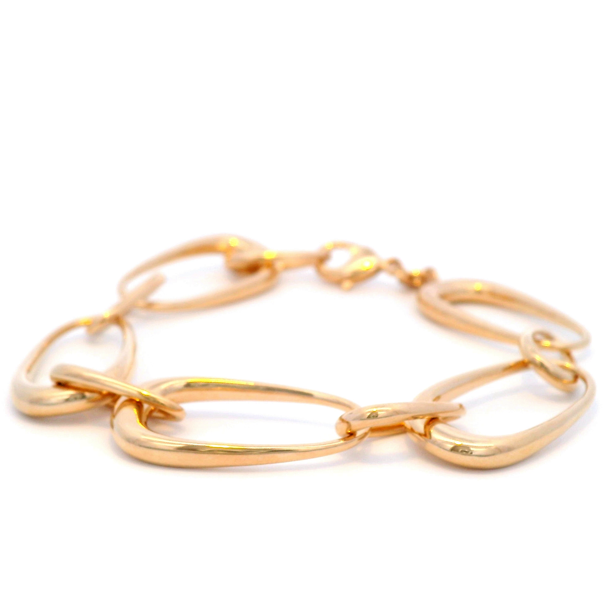 Oval Link Bracelet in Yellow Gold